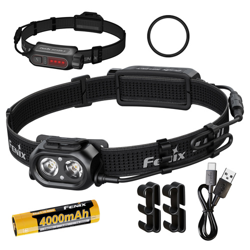 Fenix - Latarka czołowa LED - 1300 lm - 9973 cd - Czarna - HP12R-T.11111