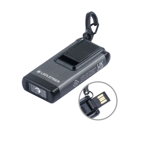 Ledlenser - Latarka LED akumulatorowa / brelok K4R - 120 lm - Szara - 502574