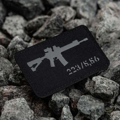 M-Tac - Naszywka AR-15 223/5,56 Laser Cut - Czarny/Szary - 51111211