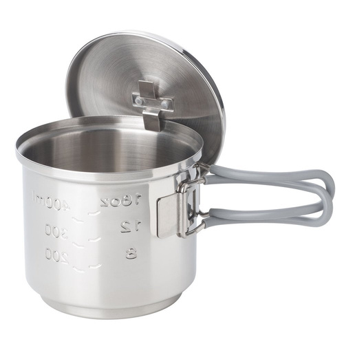 Esbit - Kuchenka turystyczna z garnkiem Solid Fuel Cookset - Stal nierdzewna - 585 ml - CS585ST