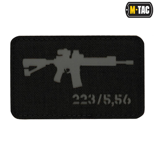 M-Tac - Naszywka AR-15 223/5,56 Laser Cut - Czarny/Szary - 51111211