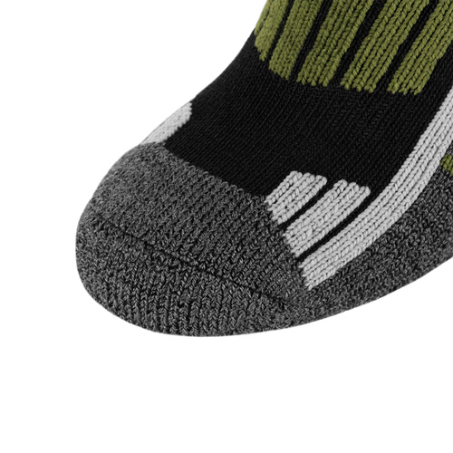 M-Tac - Skarpety trekkingowe Merino Trekking - 55% wełny merino - Czarny/Oliwkowy - 30909001
