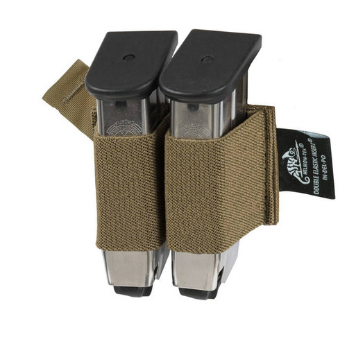 Helikon - Elastyczny insert na dwa magazynki pistoletowe Double Elastic Insert® - Olive Green - IN-DEL-PO-02