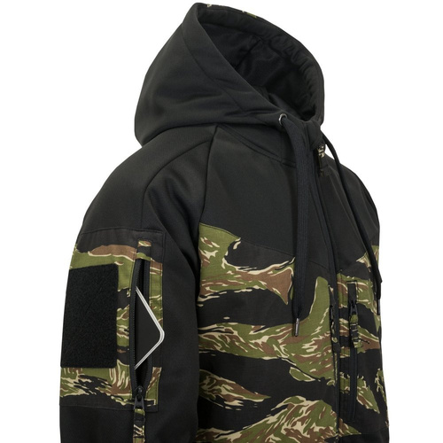 Helikon - Rozpinana bluza Rogue Hoodie Fullzip - RipStop - Czarny/Tiger Stripe - BL-RHF-PO-0162A