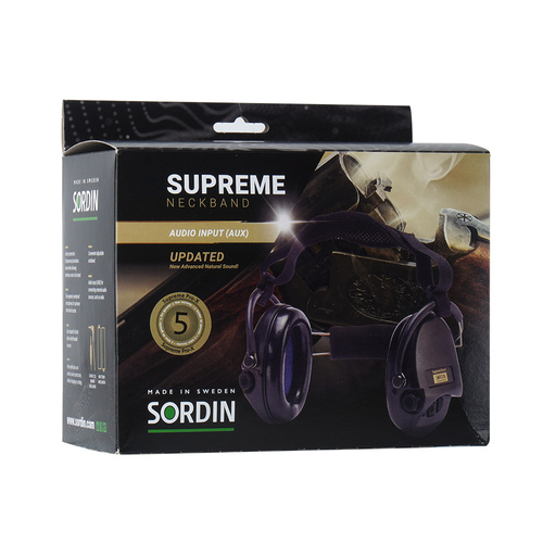 Sordin - Aktywne ochronniki słuchu Supreme Pro-X - Nakarkowe - Czarne - 76302-X-02-S