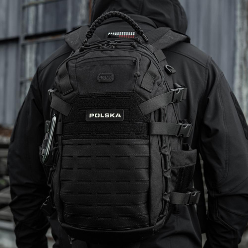 M-Tac - Naszywka - Polska 25х80 - Laser Cut Fluorescencyjna - Czarno/Biała - 51004202