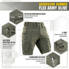 M-Tac - Spodenki taktyczne Aggressor Summer Flex - Oliwkowy - 3612