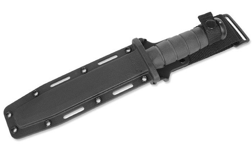 Ka-Bar 1214 - Nóż - Black Serrated - Pochwa z tworzywa GFN