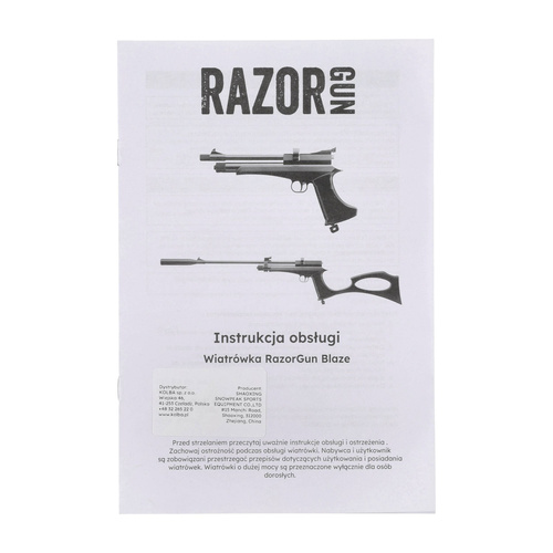 RazorGun - Pistolet wiatrówka Blaze - 4,5 mm - CO2 - Czarny - CP2 4,5