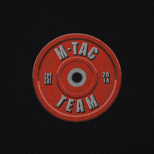 M-Tac - Koszulka Train Hard Oversized Cotton - Czarna - 80162002