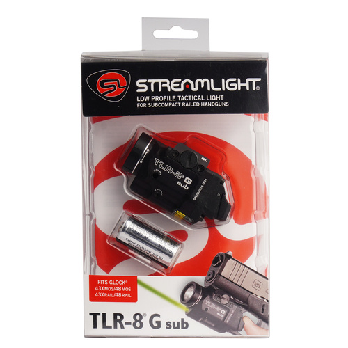 Streamlight - Latarka taktyczna LED na broń TLR-8 G SUB Multi-Fuel - G43X/G48 - 500 lm - Czarna - L-69431