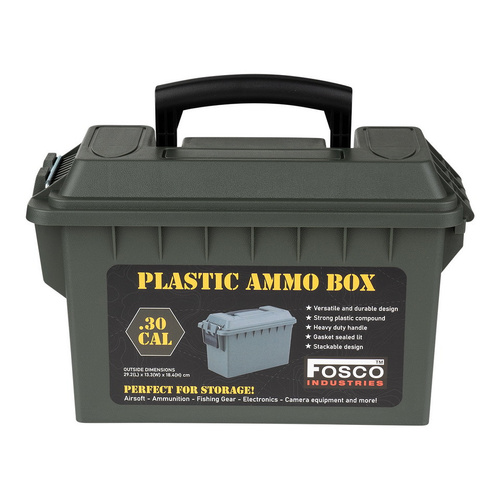 Fosco Industries - Skrzynka amunicyjna Ammo Box .30 cal - 4,5 L - Polimer - Zielony - 465203