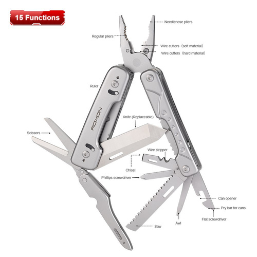 Multitool Roxon Phantom S802 z wymiennym ostrzem i przecinakiem do drutu - S802