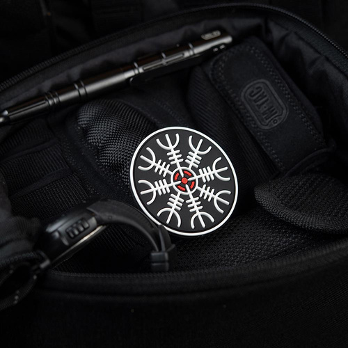 M-Tac - Naszywka 3D PVC Hełm Grozy - Czarny / Czerwony / Biały - 51221233