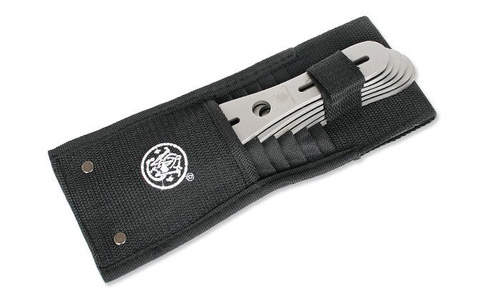 Smith & Wesson - Noże do rzucania Bullseye 8'' - 6 szt. - Srebrny - SWTK8CP