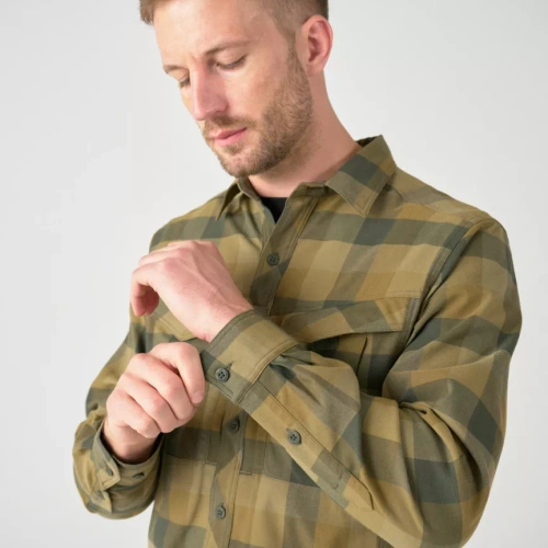 Helikon - Koszula z długim rękawem Defender Mk2 - Nylon Sorona Blend - Bayou Moss Checkered - KO-DF2-NS-2S