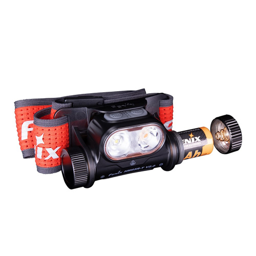 Fenix - Latarka czołowa LED HM65R-T V2.0 - 1600 lm - Czarna/Czerwona - HM65R-T V2.0