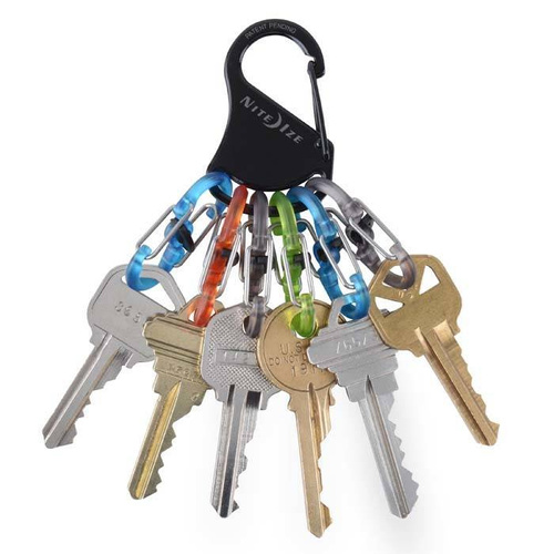 Nite Ize - Brelok do kluczy KeyRack Locker S-Biner - Czarny - KLKP-01-R3