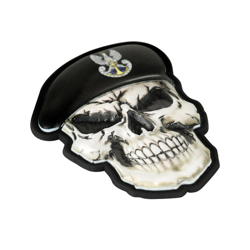 M-Tac - Naszywka Czaszka w Berecie - PVC - 3D - Czarny - 52338202