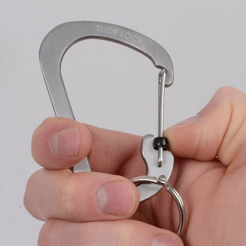 Nite Ize - Karabinek SlideLock Carabiner #6 - Stainless Steel - Czarny - CSL6-01-R6