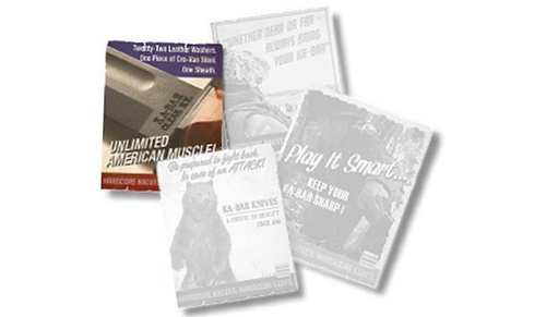 Ka-Bar - Plakat - Retro Poster - Unlimited American Muscle (z nożem)