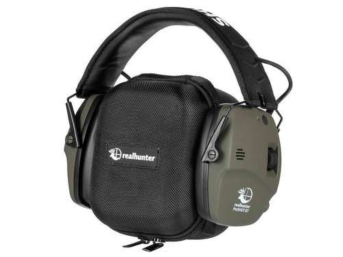 RealHunter - Aktywne ochronniki słuchu Active ProSHOT BT - Oliwkowe - 258-050
