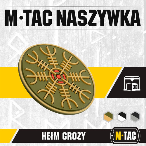M-Tac - Naszywka 3D PVC Hełm Grozy - Olive - 51221001