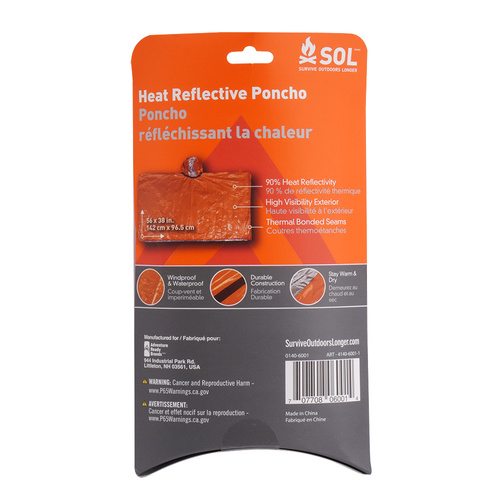 SOL - Ponczo ratunkowe Heat Reflective Poncho - 0140-6001