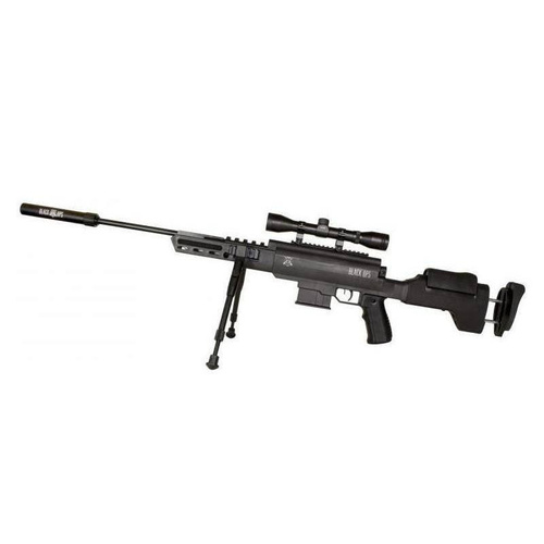 Black Ops - Wiatrówka łamana Sniper z lunetą 4x32 i dwójnogiem - 4,5 mm Diabolo - B1008