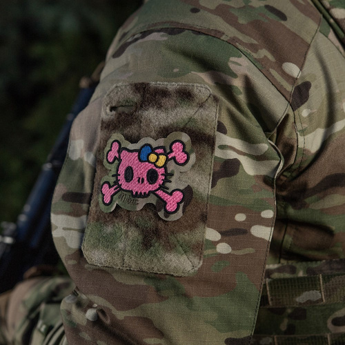 M-Tac - Naszywka Pink Kitty - Haft - Kokardka Żółto-Niebieska - MultiCam - 51393008
