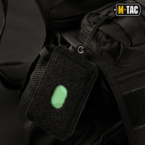 M-Tac - Panel na naszywki z kieszenią na karty ID ze smyczą - Czarny - 10118002