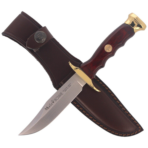 Muela - Nóż myśliwski Bowie Pakkawood - 100 mm - Brązowy - BW-10