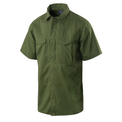 Helikon - Koszula z krótkim rękawem Defender Mk2 - PolyCotton Ripstop - Pine Green - KO-DS2-PR-1T