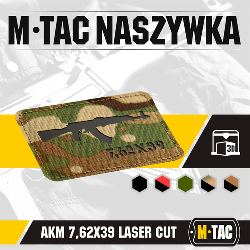 M-Tac - Naszywka AKM 7,62x39 Laser Cut - Multicam/Czarny - 51110802
