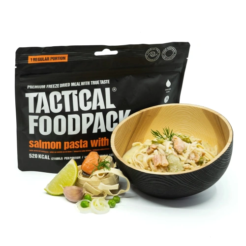 Tactical Foodpack - Liofilizowana racja żywnościowa Salmon Pasta with White Wine - 385 g - M0026