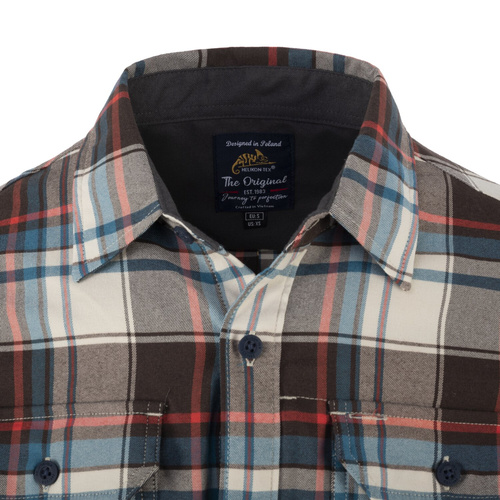 Helikon - Koszula z długim rękawem Greyman - Nylon Sorona Blend - True Grey Checkered - KO-GMN-NS-PW
