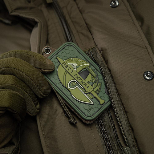 M-Tac - Naszywka Morale Patch - Molon Labe Ace Żakard - Oliwkowy / PVC - 51127001
