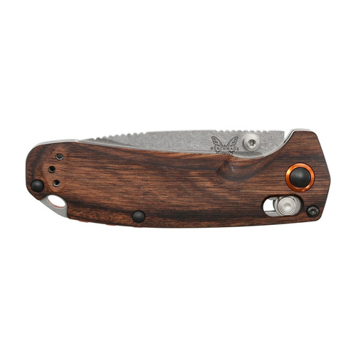 Benchmade - Nóż myśliwski składany HUNT North Fork - Drop Point - Axis Lock - Drewniany - 15032