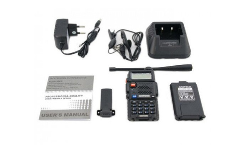 BaoFeng - Radiotelefon VHF/UHF UV-5R HTQ Duobander PTT - 5 W - Czarny