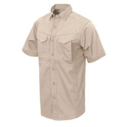 Helikon - Koszula z krótkim rękawem Defender Mk2 - PolyCotton Ripstop - Khaki - KO-DS2-PR-13
