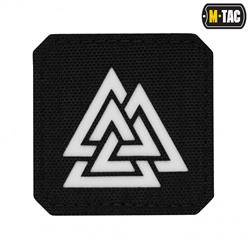 M-Tac - Naszywka Laser cut Valknut kwadrat - Czarny  - 51162299