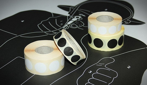 Zaklejki do tarcz strzeleckich - Zielony - 20 mm - 1000 szt.