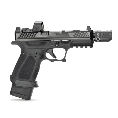 Strike Industries - Kompensator do pistoletu 9 mm Micro Threaded Comp Quad V - 1/2"-28 - Czarny - SI-MC-QUAD-V