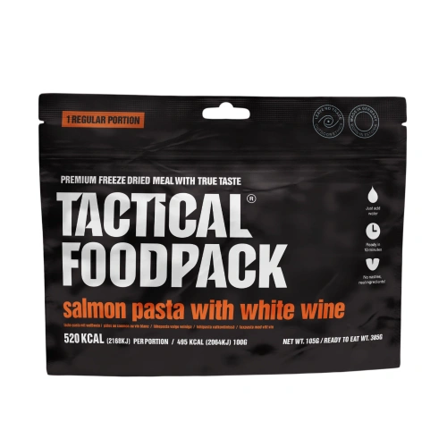 Tactical Foodpack - Liofilizowana racja żywnościowa Salmon Pasta with White Wine - 385 g - M0026