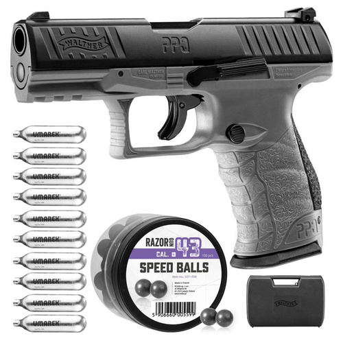 Umarex - Pistolet RAM na kule gumowe Walther PPQ M2 T4E kal .43 - Tungsten Gray - 2.4759