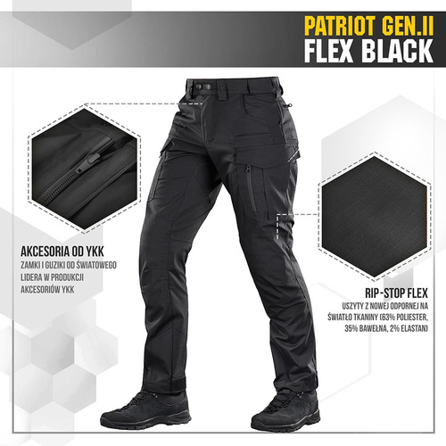 M-Tac - Spodnie taktyczne Patriot Gen II Flex - Czarne - 20056802