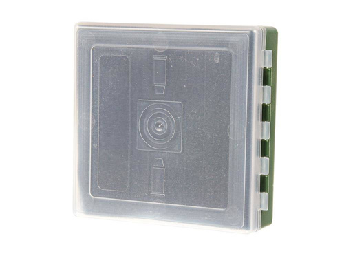 Megaline - Pudełko transportowe - 11x11x3,5 cm - Zielono-przezroczyste - 607/0002GT