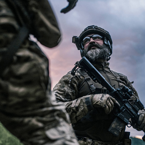 Mactronic - Latarka taktyczna na hełm Storm 1LP - LED RGB - IR - Olive Drab - THL0051