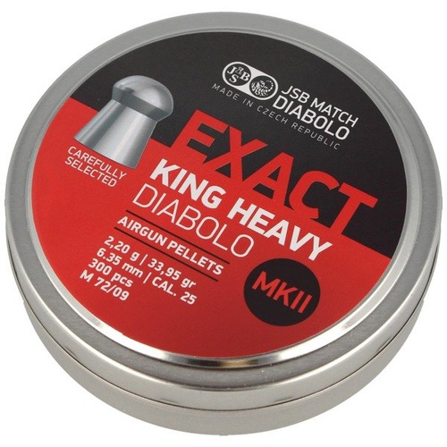 JSB - Śrut do wiatrówki Exact King Heavy MKII - 6.35 mm - 300 szt. - 546498-300