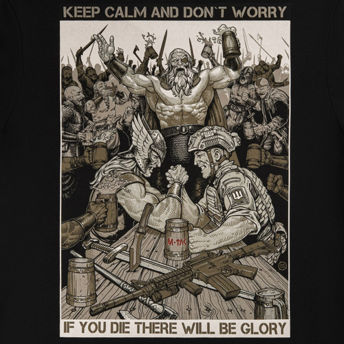 M-Tac - Koszulka Keep Calm - Bawełna - Czarny - 80079002